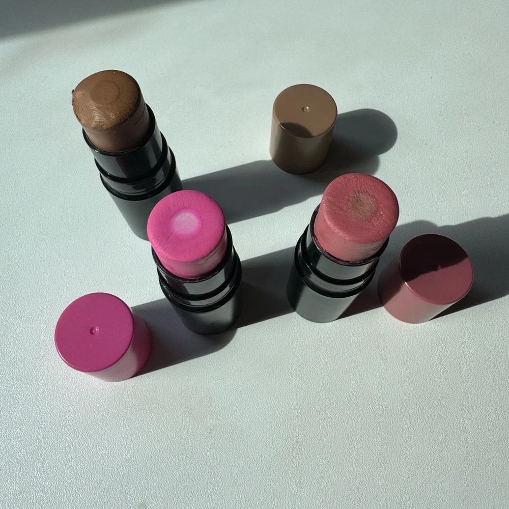NUDESTIX Glow Core All Over Face Blush +bronzer Trio